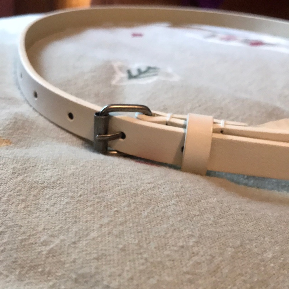 Cute thin white belt